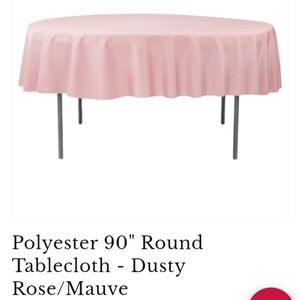 Dusty Rose Polyester 90" Round Tablecloth